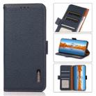 For Xiaomi Redmi Note 11T Pro KHAZNEH Side-Magnetic Litchi Genuine Leather RFID Phone Case(Blue) - 1
