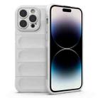 For iPhone 14 Pro Max Magic Shield TPU + Flannel Phone Case (White) - 1