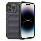 For iPhone 14 Pro Max Magic Shield TPU + Flannel Phone Case (Dark Grey) - 1