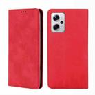 For Xiaomi Redmi Note 11T Pro 5G/Note 11T Pro+ 5G Skin Feel Magnetic Flip Leather Phone Case(Red) - 1