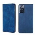 For Xiaomi Redmi Note 11 5G/Xiaomi Poco M4 Pro 5G Skin Feel Magnetic Flip Leather Phone Case(Blue) - 1