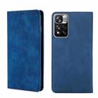 For Xiaomi Redmi Note 11 Pro/Note11 Pro+ 5G Skin Feel Magnetic Flip Leather Phone Case(Blue) - 1