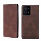 For Xiaomi Mix 4 Skin Feel Magnetic Flip Leather Phone Case(Dark Brown) - 1