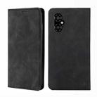 For Xiaomi Poco M4 5G Skin Feel Magnetic Flip Leather Phone Case(Black) - 1