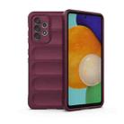 For Samsung Galaxy A52 5G Magic Shield TPU + Flannel Phone Case(Wine Red) - 1
