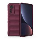 For Xiaomi 12 Lite Magic Shield TPU + Flannel Phone Case(Wine Red) - 1