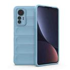 For Xiaomi 12 Lite Magic Shield TPU + Flannel Phone Case(Light Blue) - 1