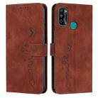 For Infinix Hot 9 Play / 10 Play / 11 Play Skin Feel Heart Pattern Leather Phone Case(Brown) - 1
