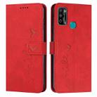 For Infinix Hot 9 Play / 10 Play / 11 Play Skin Feel Heart Pattern Leather Phone Case(Red) - 1