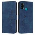 For Infinix Hot 9 Play / 10 Play / 11 Play Skin Feel Heart Pattern Leather Phone Case(Blue) - 1