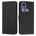 For Infinix Hot 11s Skin Feel Heart Pattern Leather Phone Case(Black) - 1