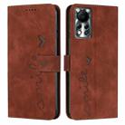 For Infinix Hot 11s NFC Skin Feel Heart Pattern Leather Phone Case(Brown) - 1