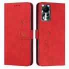 For Infinix Hot 11s NFC Skin Feel Heart Pattern Leather Phone Case(Red) - 1