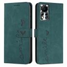 For Infinix Hot 11s NFC Skin Feel Heart Pattern Leather Phone Case(Green) - 1