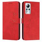 For Infinix Note 11 Skin Feel Heart Pattern Leather Phone Case(Red) - 1