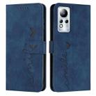 For Infinix Note 11 Skin Feel Heart Pattern Leather Phone Case(Blue) - 1