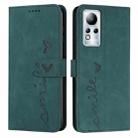 For Infinix Note 11 Skin Feel Heart Pattern Leather Phone Case(Green) - 1