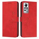 For Infinix Note 11 Pro Skin Feel Heart Pattern Leather Phone Case(Red) - 1