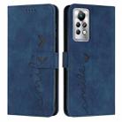 For Infinix Note 11 Pro Skin Feel Heart Pattern Leather Phone Case(Blue) - 1