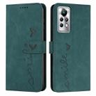 For Infinix Note 11 Pro Skin Feel Heart Pattern Leather Phone Case(Green) - 1