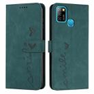 For Infinix Smart 5 / Hot 10 Lite Skin Feel Heart Pattern Leather Phone Case(Green) - 1