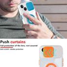 Sliding Camera Cover Design TPU Phone Case For iPhone 13(Orange) - 4
