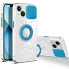 For iPhone 13 Sliding Camera Cover Design TPU Phone Case(Sky Blue) - 1