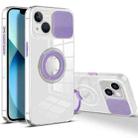 For iPhone 13 Sliding Camera Cover Design TPU Phone Case(Purple) - 1