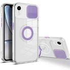 For iPhone XR Sliding Camera Cover Design TPU Phone Case(Purple) - 1