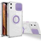 For iPhone X / XS Sliding Camera Cover Design TPU Phone Case(Purple) - 1