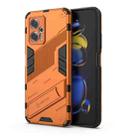 For Xiaomi Redmi Note 11T Pro 5G China Punk Armor 2 in 1 PC + TPU Shockproof Phone Case with Invisible Holder(Orange) - 1