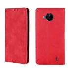 For Nokia C20 Plus Skin Feel Magnetic Horizontal Flip Leather Phone Case(Red) - 1