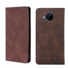 For Nokia C20 Plus Skin Feel Magnetic Horizontal Flip Leather Phone Case(Dark Brown) - 1