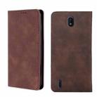 For Nokia C01 Plus/C1 2nd Editon Skin Feel Magnetic Horizontal Flip Leather Phone Case(Dark Brown) - 1