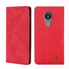 For Nokia C21 Skin Feel Magnetic Horizontal Flip Leather Phone Case(Red) - 1