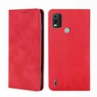 For Nokia C21 Plus Skin Feel Magnetic Horizontal Flip Leather Phone Case(Red) - 1