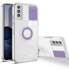 For vivo Y20 / Y20s / Y20i / Y12s Sliding Camera Cover Design TPU Phone Case(Purple) - 1