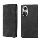 For Honor 50 Pro Skin Feel Magnetic Horizontal Flip Leather Phone Case(Black) - 1