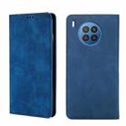 For Huawei nova 8i Skin Feel Magnetic Horizontal Flip Leather Phone Case(Blue) - 1