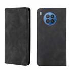 For Huawei nova 8i Skin Feel Magnetic Horizontal Flip Leather Phone Case(Black) - 1