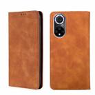 For Huawei nova 9 Skin Feel Magnetic Horizontal Flip Leather Phone Case(Light Brown) - 1