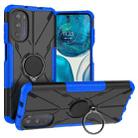 For Motorola Moto G52 Armor Bear Shockproof PC + TPU Phone Protective Case with Ring Holder(Blue) - 1