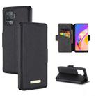 For OPPO F19 Pro / A94 MUXMA MX115 Cross Texture Oil Edge Flip Leather Phone Case(Black) - 1