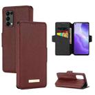 For OPPO Reno5 5G MUXMA MX115 Cross Texture Oil Edge Flip Leather Phone Case(Red) - 1