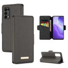 For OPPO Reno5 5G MUXMA MX115 Cross Texture Oil Edge Flip Leather Phone Case(Grey) - 1