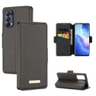 For OPPO Reno5 Pro 5G MUXMA MX115 Cross Texture Oil Edge Flip Leather Phone Case(Grey) - 1