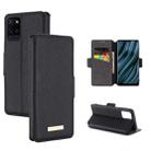 For OPPO Realme V11 5G MUXMA MX115 Cross Texture Oil Edge Flip Leather Phone Case(Black) - 1