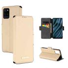 For OPPO Realme V11 5G MUXMA MX115 Cross Texture Oil Edge Flip Leather Phone Case(Gold) - 1