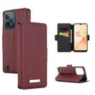 For OPPO Realme C31 4G MUXMA MX115 Cross Texture Oil Edge Flip Leather Phone Case(Red) - 1