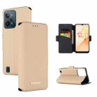 For OPPO Realme C31 4G MUXMA MX115 Cross Texture Oil Edge Flip Leather Phone Case(Gold) - 1